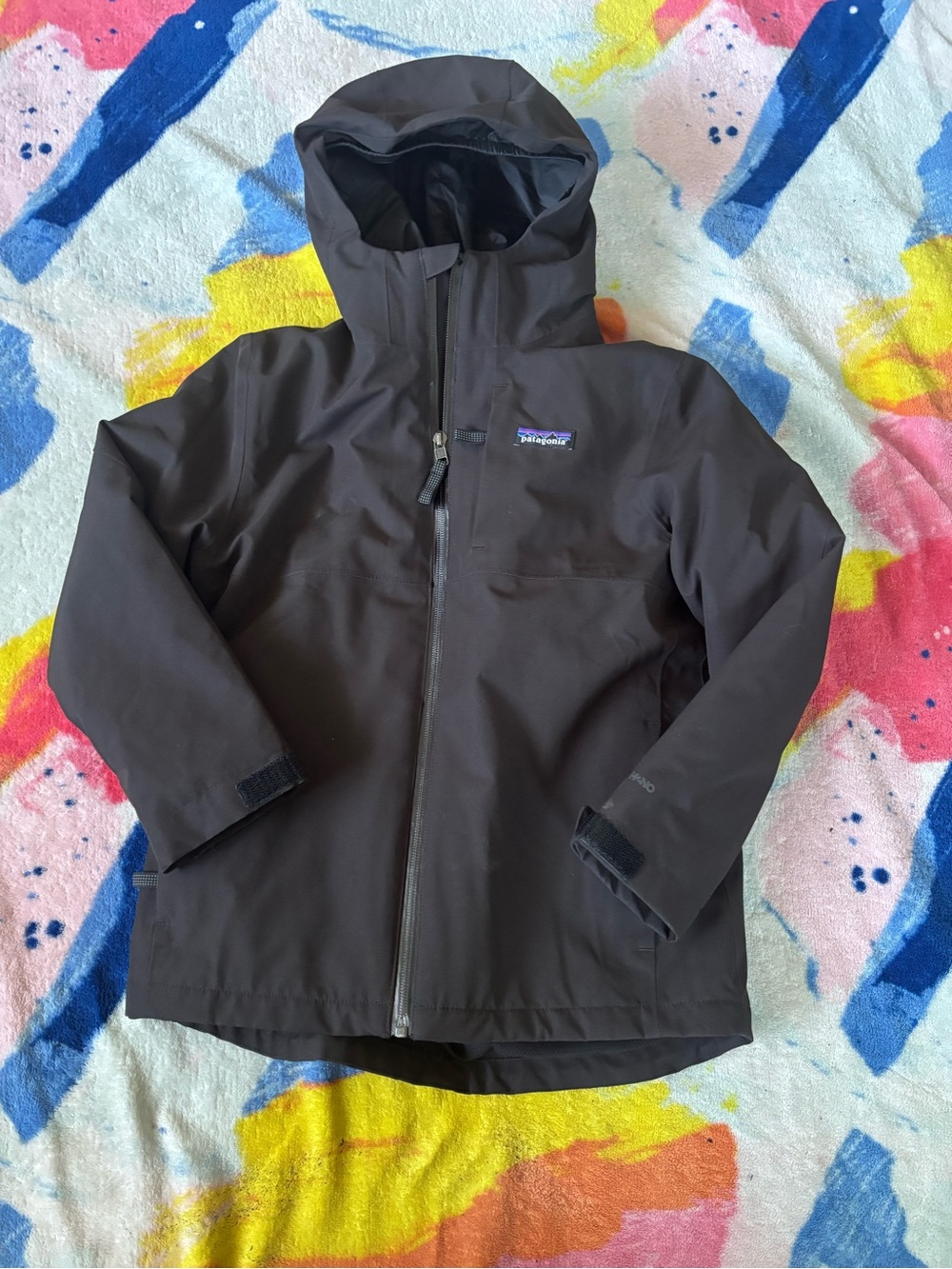 Patagonia 4-1 Kids Waterproof Hooded Jacket - black
